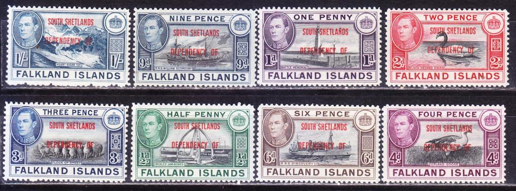 Фолкленды, 1944г., надпечатка Южная Шотландия