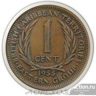 1 цент 1955 Восточные Карибы (холдер)