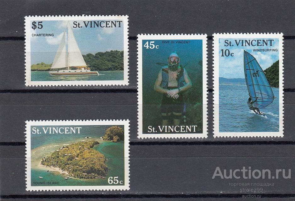ST. VINCENT  СЕНТ ВИНСЕНТ   Туризм Яхты Дайвинг  Серия  1988 Сост**  MNH