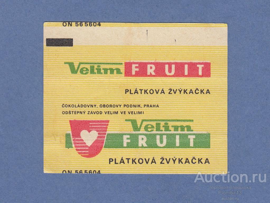 Обертка Чехословакия Velim Fruit (редкая разновидность)