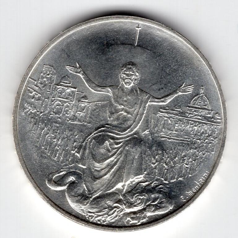 500 лир - Ватикан - 1983/1984 - Святой год - серебро 835 - KM#168