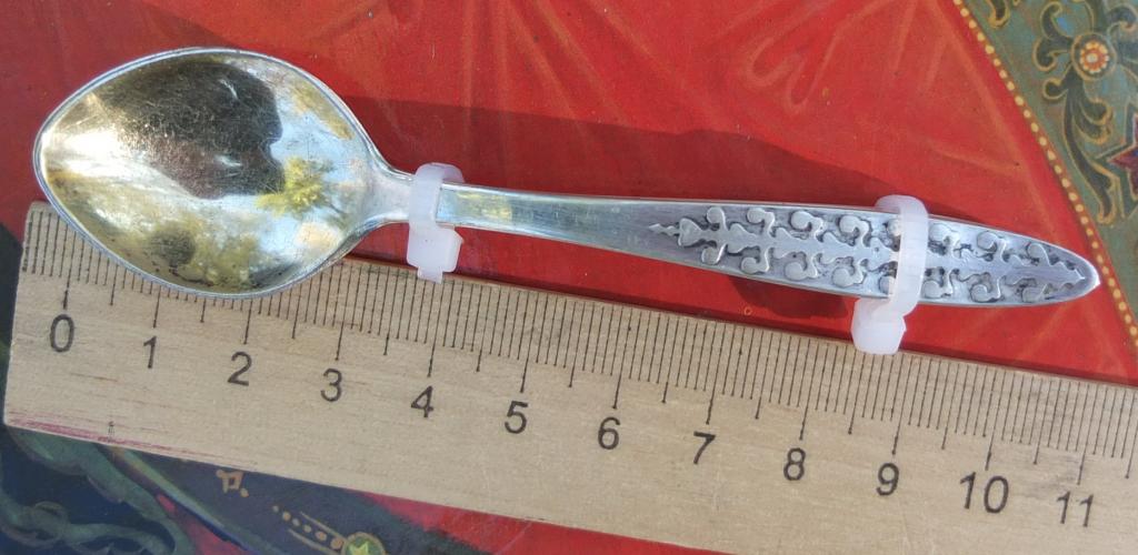 серебряные кофейные ложечки 6 шт, серебро 916 проба