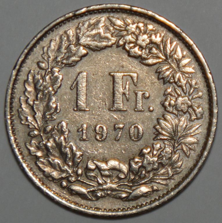 Швейцария 1 франк 1970 (К32)