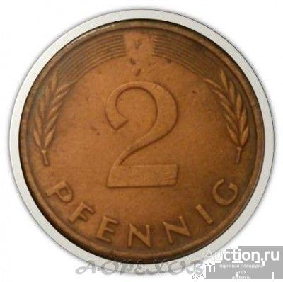 2 пфеннига 1981 F Германия (холдер)