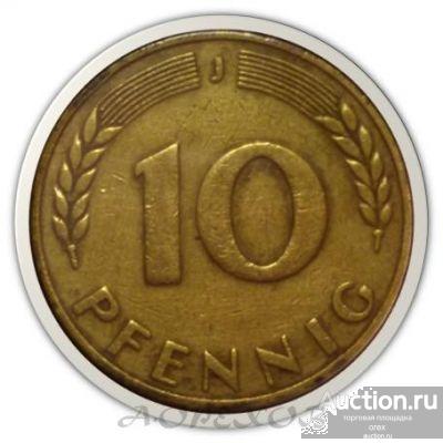 10 пфеннигов 1949 J Германия (холдер)