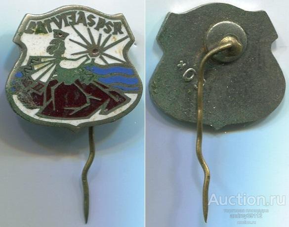 Значок Latvieas PSR Латвия (арт 3462-448)