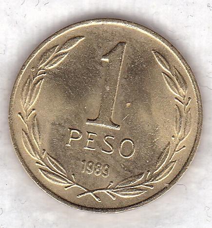 Чили 1 песо 1989 UNC
