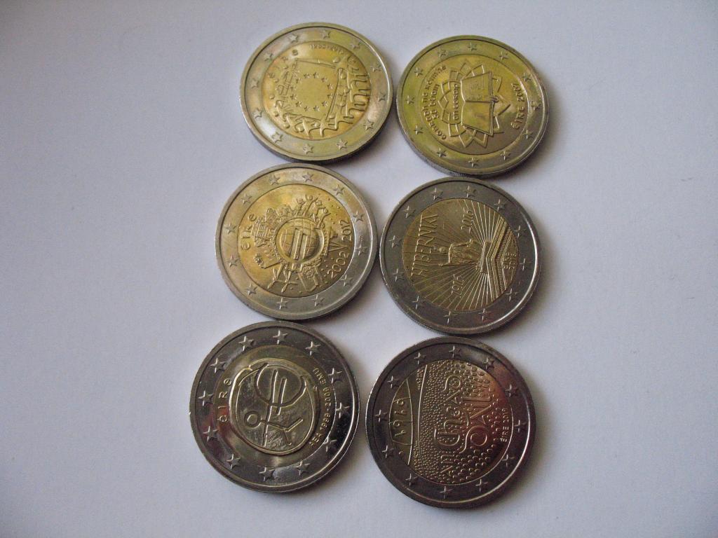 2 евро Ирландия 2007 2009 2012 2015 2016 2019
