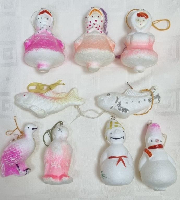 Елочные игрушки СССР. Пенопласт. Одним лотом