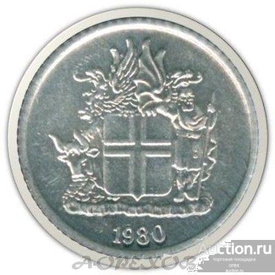 1 крона 1980 Исландия (холдер)
