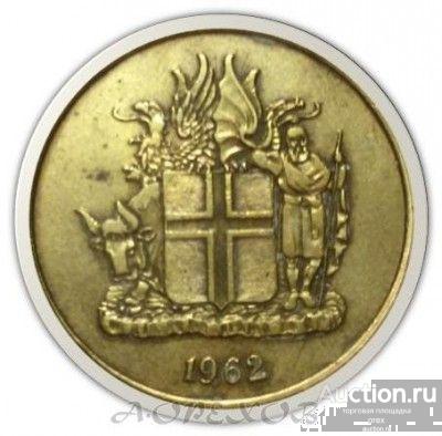 2 кроны 1962 Исландия (холдер)
