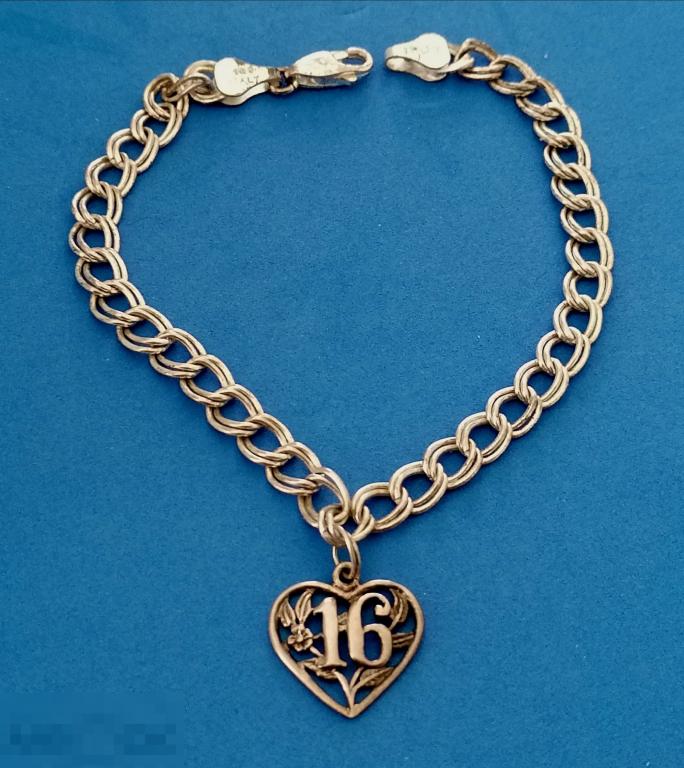 Браслет чарм серебро Италия 20,5 см