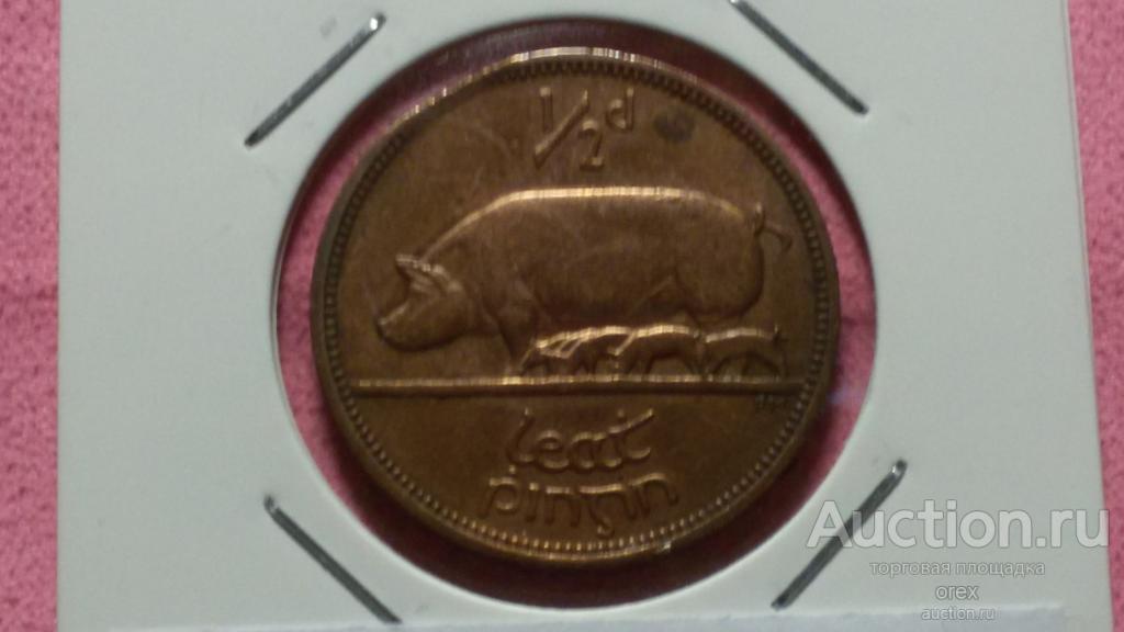 1/2 пенни 1964 Ирландия (холдер)