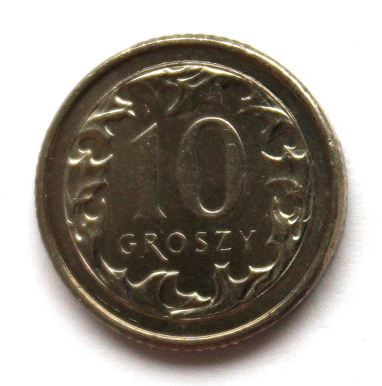ПОЛЬША 10 грошей 2012 (Y# 279) UNC
