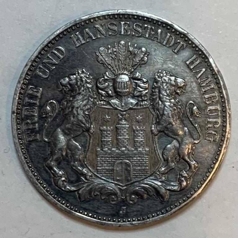 3 марки 1914 года Гамбург