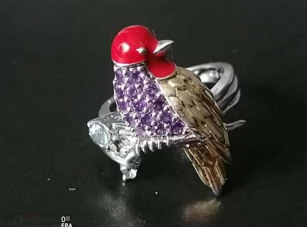 Кольцо чечетка серебро эмали камни Англия