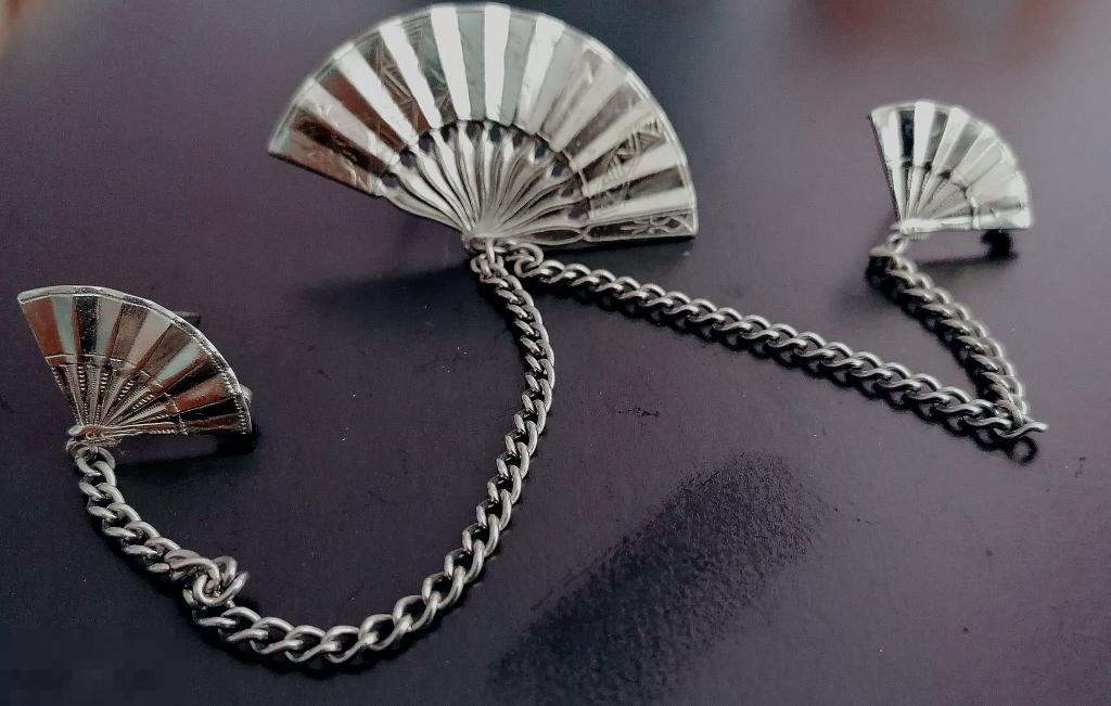 Брошь шатлен веера Хаскелл