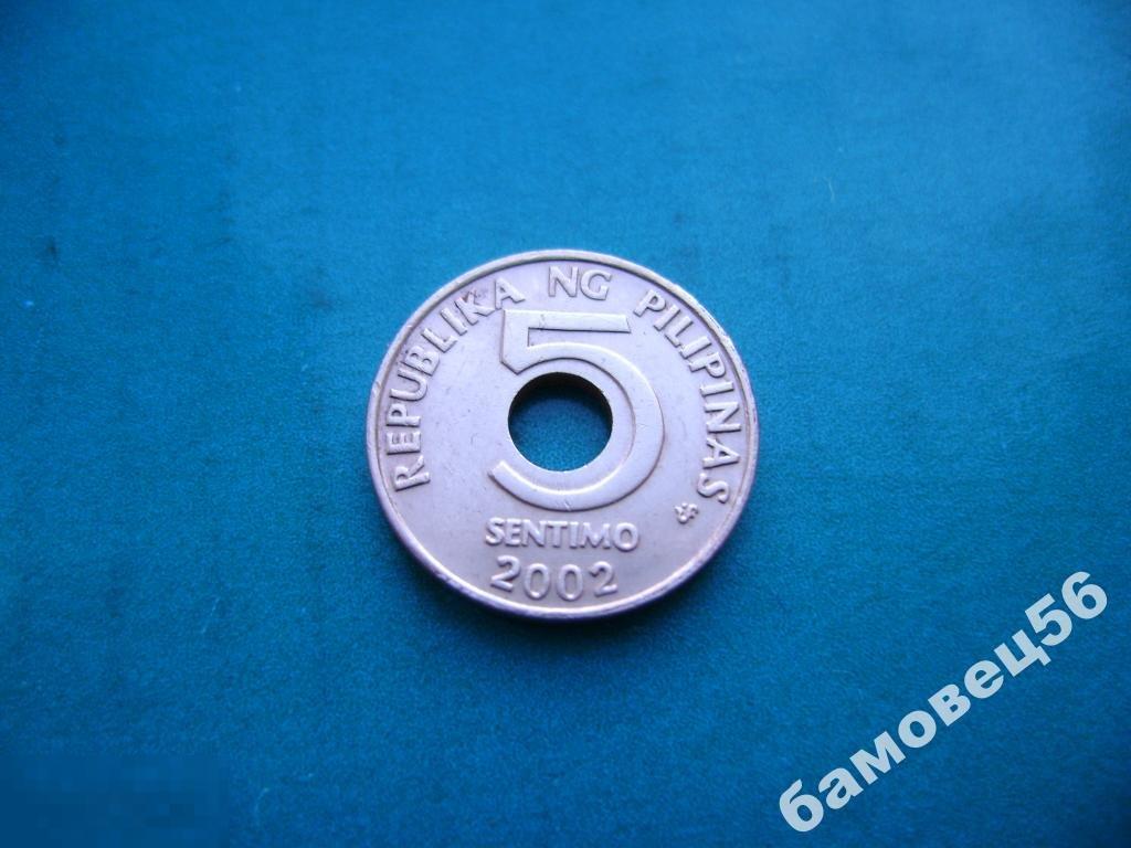 Филиппины 5 сентимо 2002  UNC !!!