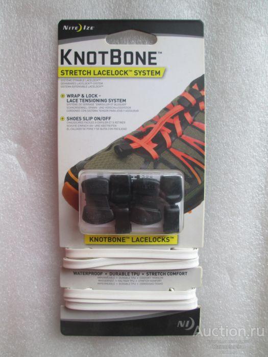 ШНУРКИ самозатягивающиеся Nite Ize KnotBone для кроссовок, кедов  БЕЛЫЕ