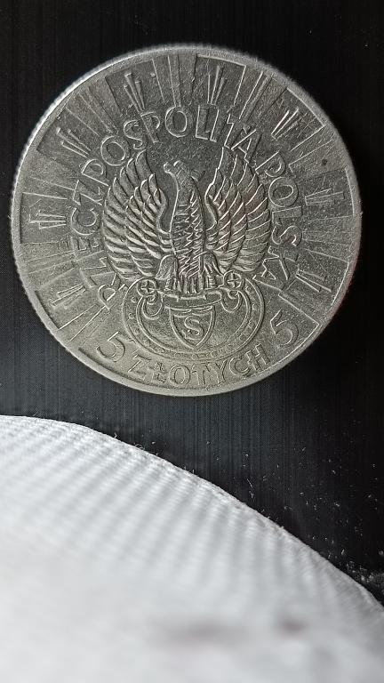 Польша 5 злотых, 1934 Юзеф Пилсудский; орел без короны Легионер.