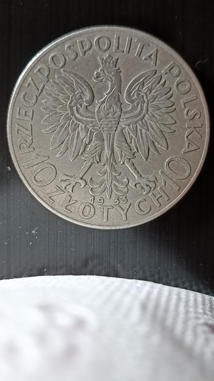 Польша 10 злотых 1933 года королева Ядвига