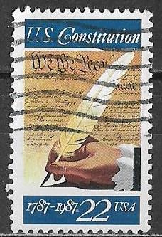 США 1987 г.   200 лет Конституции США, гаш.