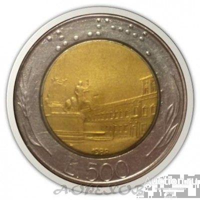 500 лир 1988 Италия (холдер)