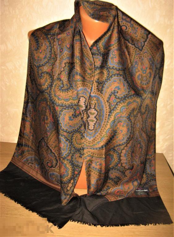 ШАРФ ДВОЙНОЙ  100% ШЁЛК  154*31  REAL SILK ASCOT FOR  DANTERDORFER 