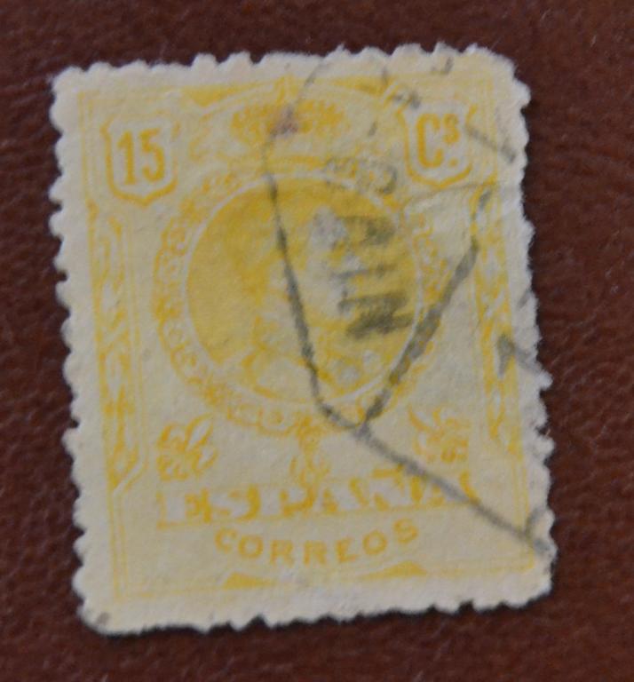 Испания 1909 год  Король Альфонсо XIII, стандарт Гаш.