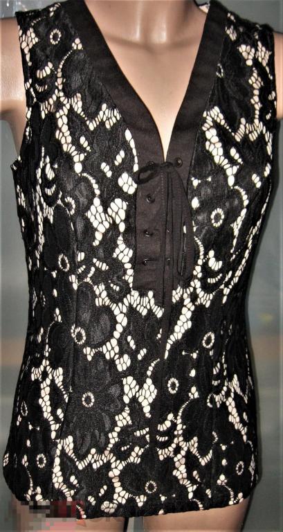 БЛУЗКА ЖЕНСКАЯ СТРЕЙЧ  КРУЖЕВО 42-44(36-38) ПОЛИЭСТЕР BODYFLIRT 