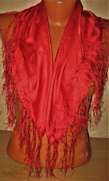 ПЛАТОК  100%ШЁЛК-КИСТИ 100%ВИСКОЗА  63*63  (АРТ1) 