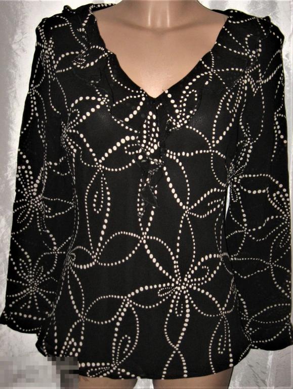 БЛУЗКА ПОЛИЭСТЕР 44-46!(10) ЦВ.ЧЁРНО-БЕЛ. MARKS&SPENCER  (07) 