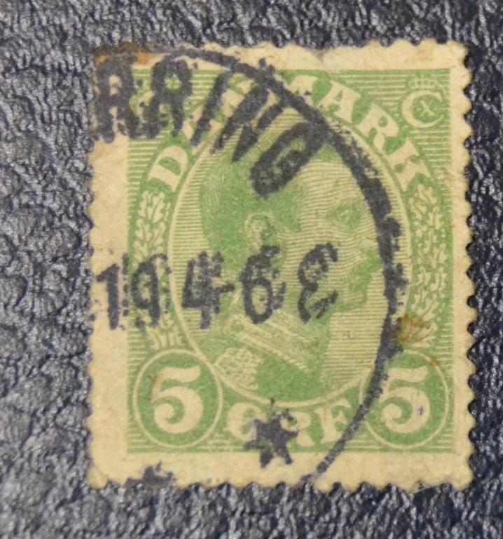 Дания 1913 год  Стандарт, Король Кристиан Х гаш.