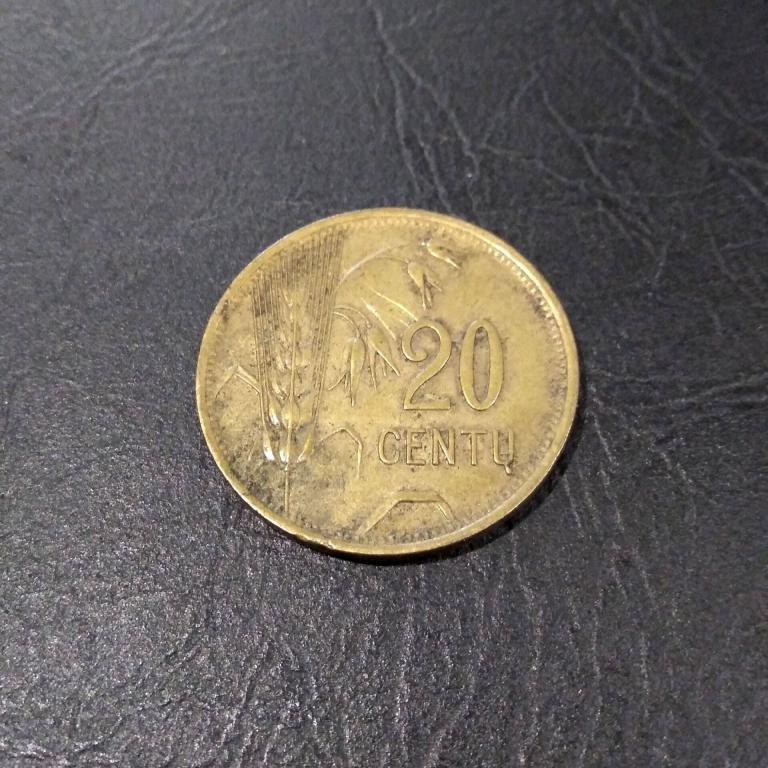 20 ЦЕНТОВ 1925 ГОД ЛИТВА.