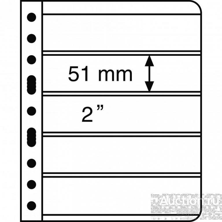 Лист для 5 банкнот Vario 5C Leuchtturm Германия (арт 2608)