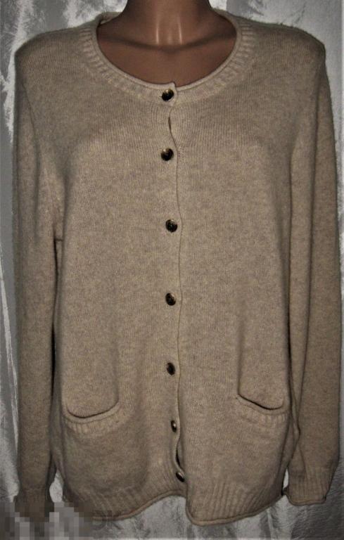КОФТА ЖЕНСКАЯ  100%ШЕРСТЬ МЕРИНО  ЦВ.БЕЖ.50(44) GERMANY  CHRISTIAN BERG 