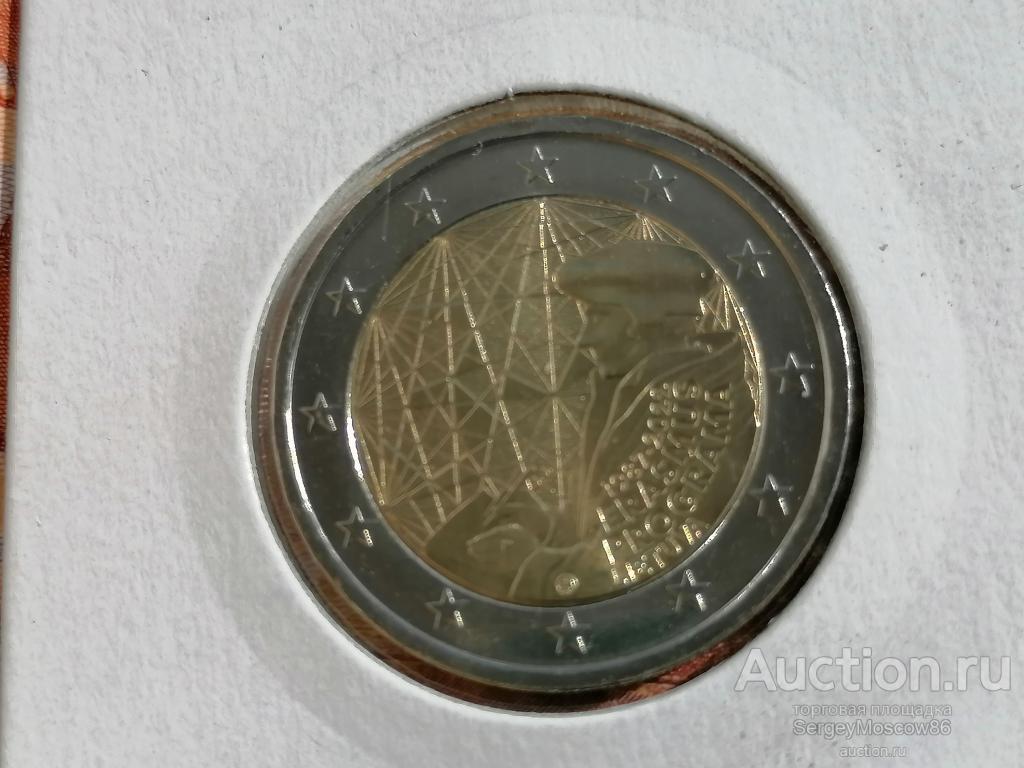 2 евро Литва 2022 35 лет программе Эразмус UNC холдер