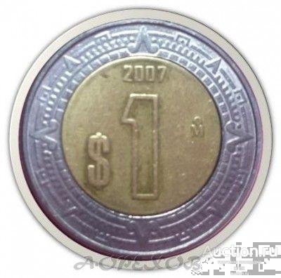 1 песо 2007 Мексика (холдер)