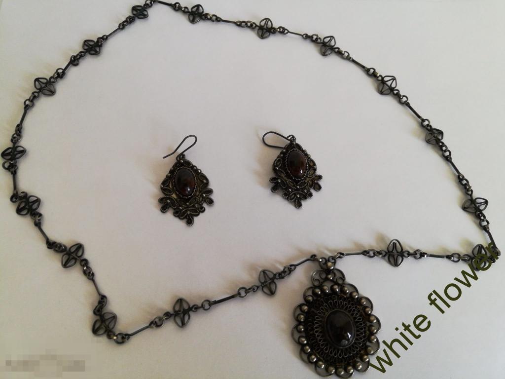 КОШАЧИЙ ГЛАЗ ФИЛИГРАНЬ СКАНЬ ЗЕРНЬ КОМПЛЕКТ