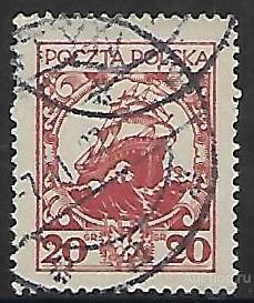Польша. 1926. Галеон. Гашение.