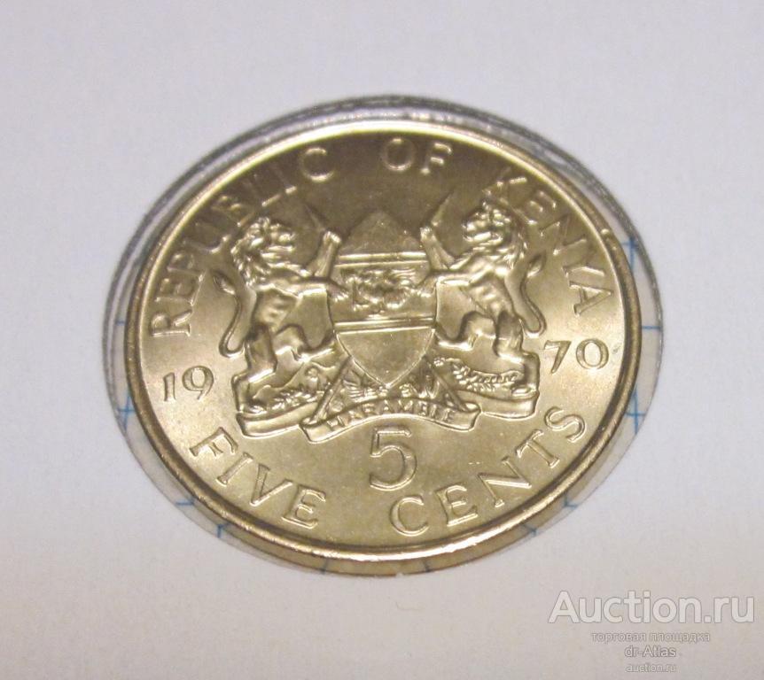 Кения 5 центов 1970 UNC 3637