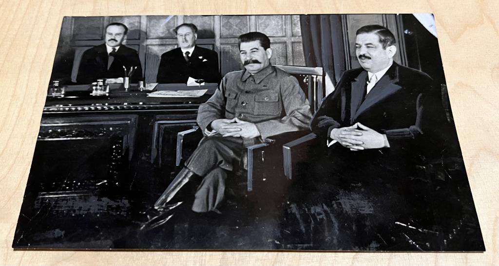 Пресс-Фото Сталин с Пьером Лавалем 1932 франко-русско-польский альянс Молотов