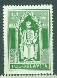 Югославия 1940 г. Объединение Югославии Хорватский король Томислав негашеная**