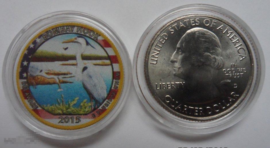 МОНЕТА 25 ЦЕНТОВ 2015 «БОМБЕЙ ХУК НЕШНЕЛ (29-Й НАЦИОНАЛЬНЫЙ ПАРК)» США  .РАСПРОДАЖА