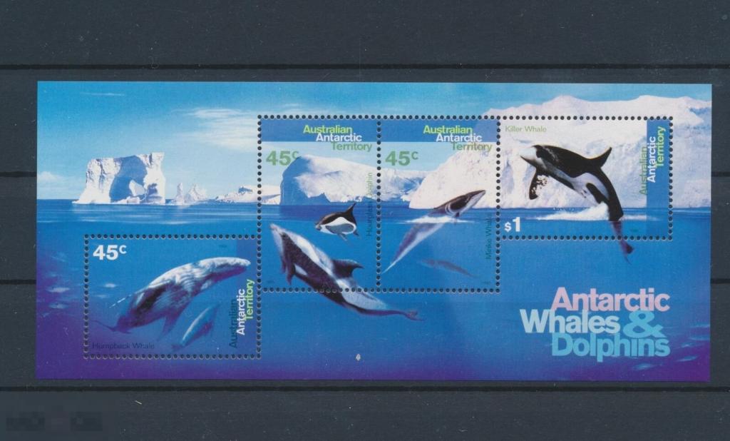 АВСТРАЛИЯ. МОРСКАЯ ФАУНА.АНТАРКТИЧЕСКИЕ КИТЫ 1 Блок. MNH (323)