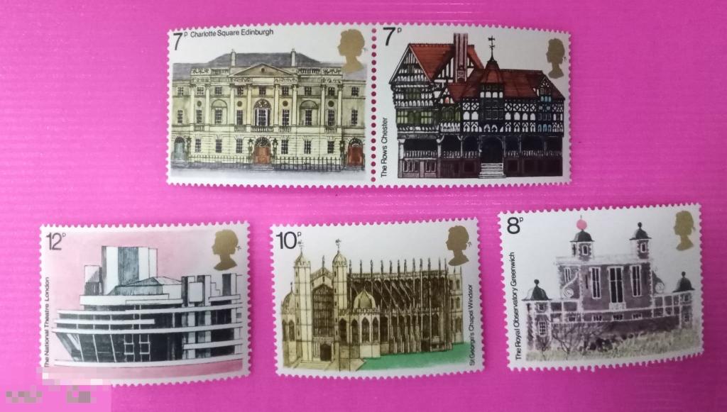 1975. ВЕЛИКОБРИТАНИЯ ( АНГЛИЯ) Архитектура, здания. Полная серия 5 марок. MNH.(44)