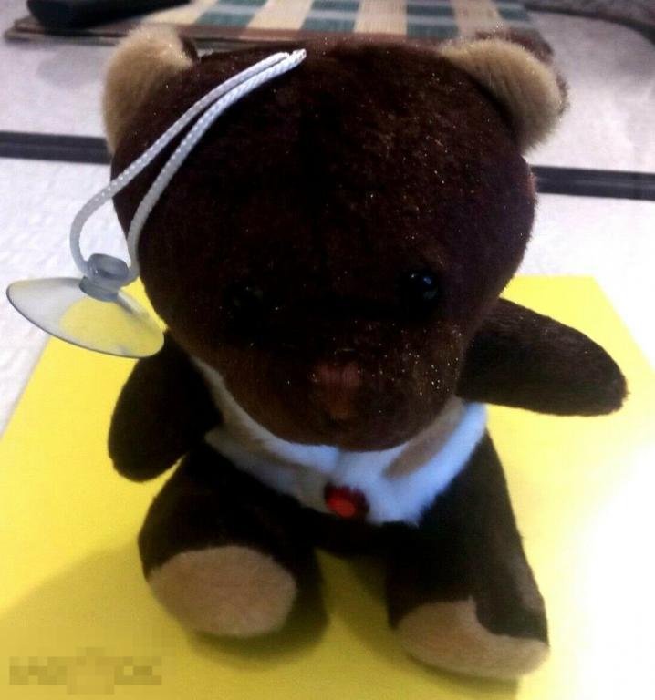 МЕДВЕЖОНОК в жилетке, КОРИЧНЕВЫЙ, мягкий брелок