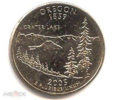 МОНЕТА 25 ЦЕНТОВ 2005 «ОРЕГОН» США, двор Р.