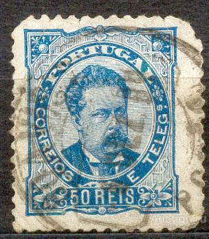 Португалия 1882-1887  Ив 61 Луиш 1 зуб 11,5