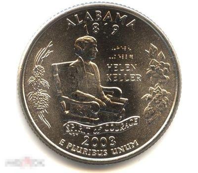 МОНЕТА 25 ЦЕНТОВ 2003 «АЛАБАМА» США,двор P